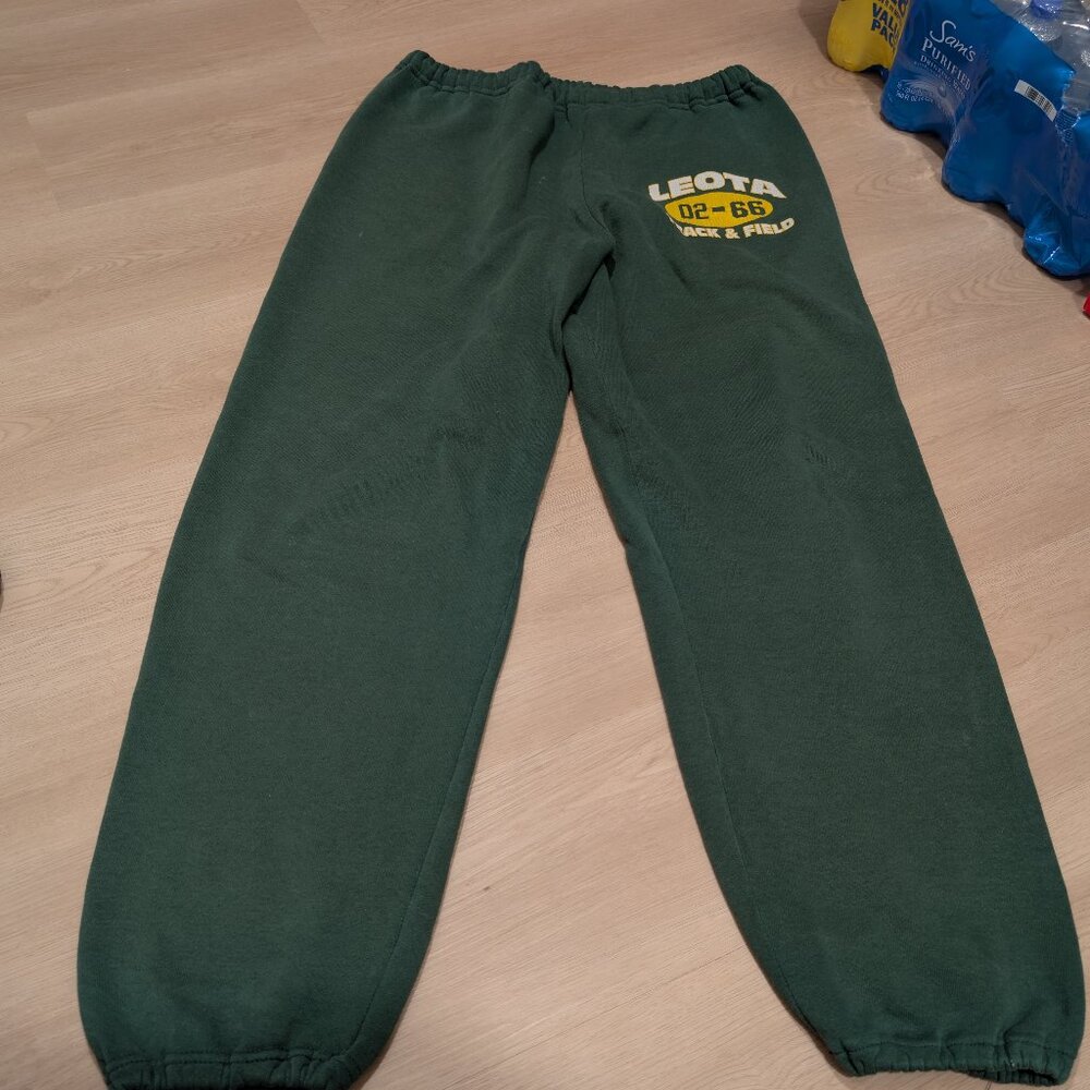 VTG Russell L Athletic Jogger Sweatpants Green Leota Track & Field